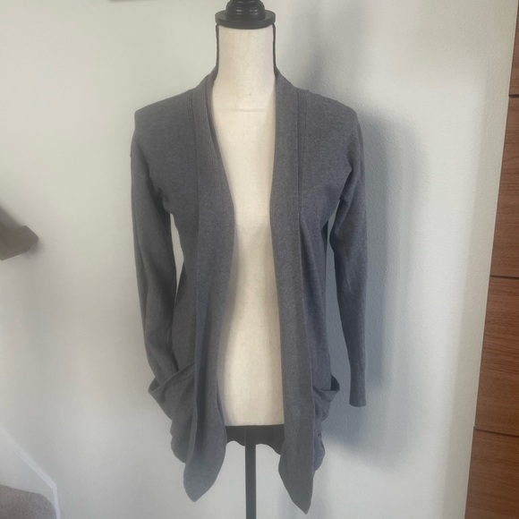 Debut Gray Open Front Long Sleeve Cardigan with Pockets - S super soft - Picture 6 of 8